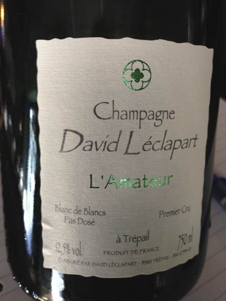 Champagne David Leclapart l'Amateur