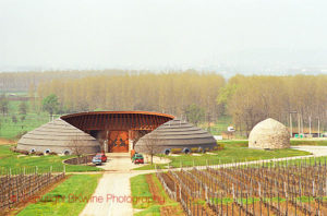 The Disznoko winery in Toka, Hungary: the famous tractor garage, copyright BKWine Photography