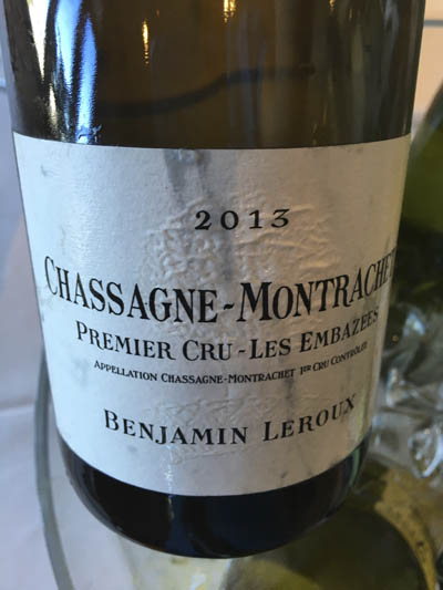 Benjamin Leroux Chassagne Montrachet