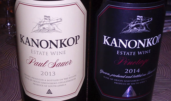 Kanonkop Pinotage and Paul Sauer blend