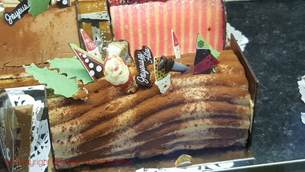 Buche de Noel in a patisserie in Paris