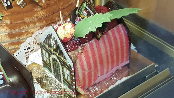 Buche de Noel in a patisserie in Paris