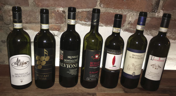 Brunello di Montalcino bottles