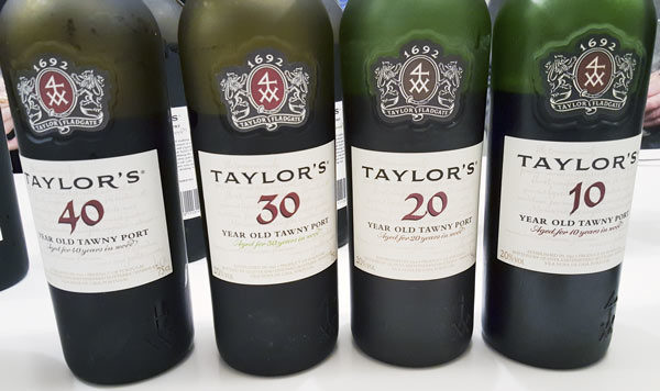 Taylor's Tawny 40 years, 30, 20, and 10