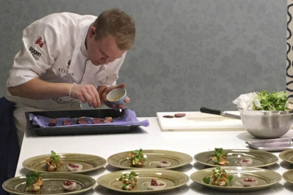 One of the young chef competitors