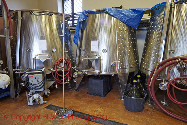 Fermentation tanks at Pietradolce, Etna, Sicily
