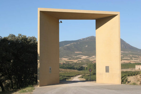 The entrance to the Arinzano winery