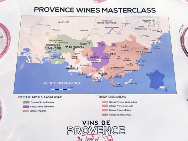 Provence wine map