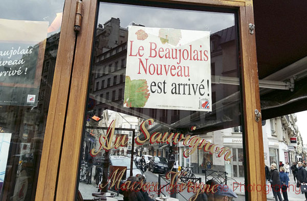 Beaujolais Nouveau arrives in a Paris wine bar