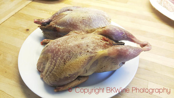 Partridge, ready to go into the oven