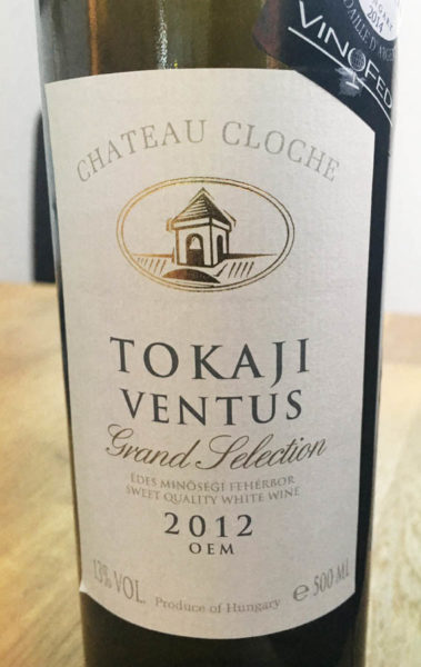 Chateau Cloche Tokaji Ventus Grand Selection 2012