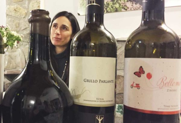 Lorenza Scianna, winemaker at Fondo Antico and her Grillo Parlante