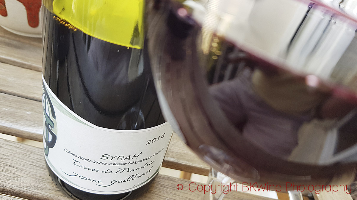 Syrah 2016, Jeanne Gaillard, Terre de Mandrin, IGP Collines Rhodaniennes