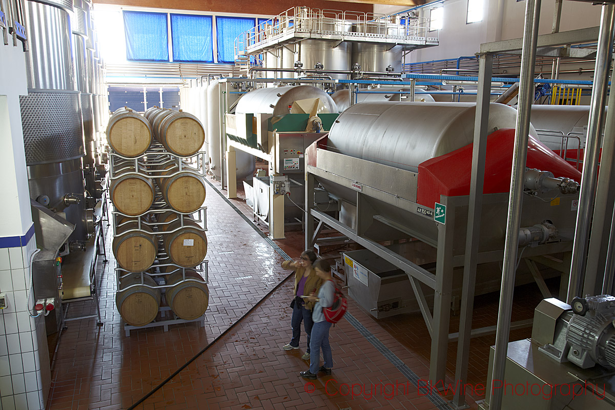 The winery at Tenuta Regaleali, Sicily