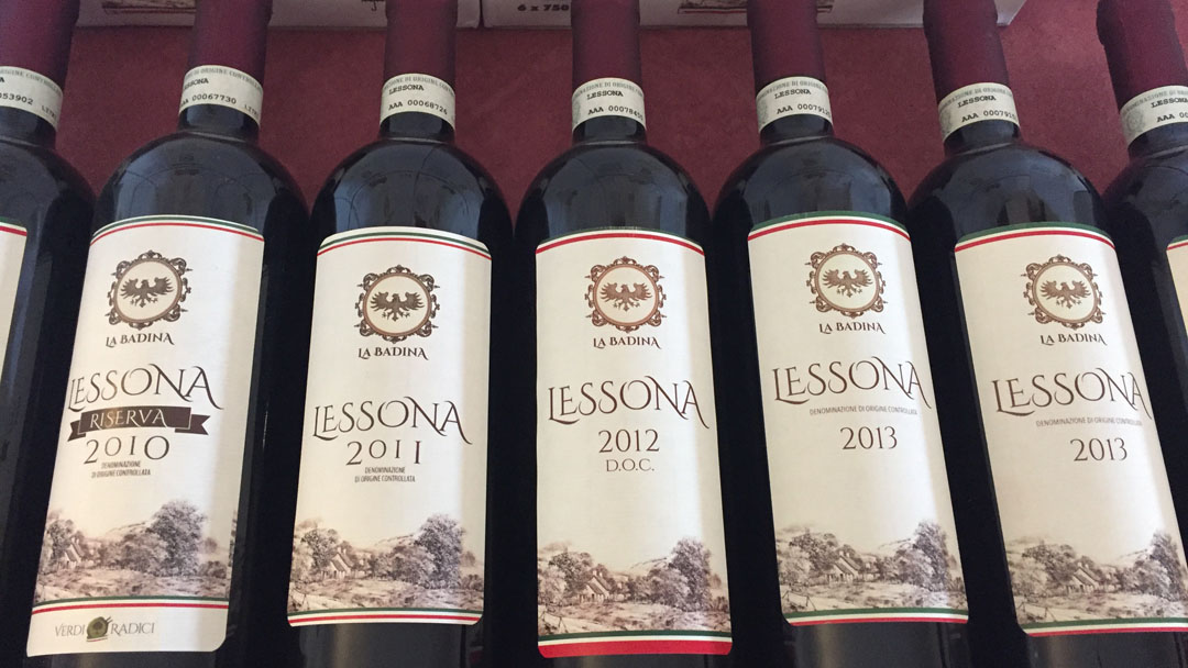 Lessona DOC bottles