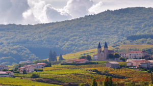 The village of Saint Joseph in Morgon in Beaujolais, Burgundy