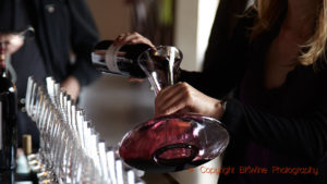 Preparing a tasting in an elegant Bordeaux chateau