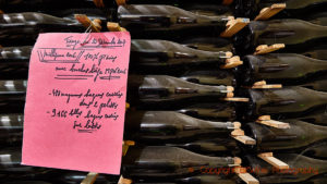 Bottles ageing at Champagne Fleury