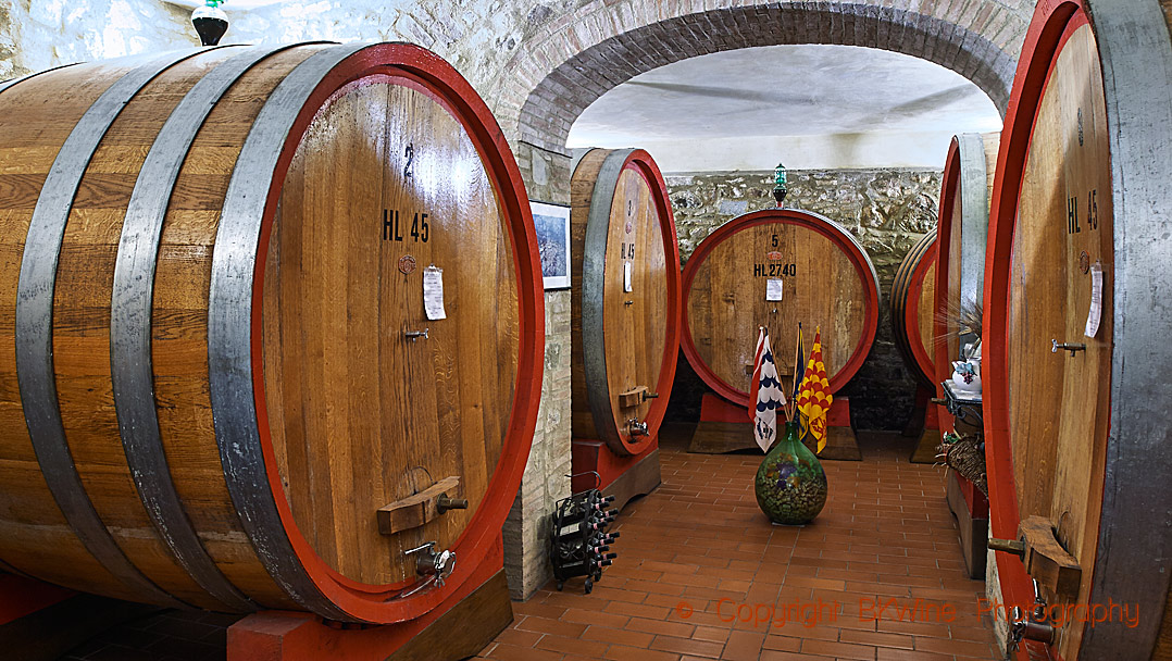 A wine cellar in Brunello di Montalcino, Canalicchio di Sopra