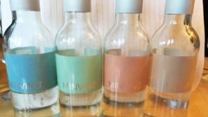Minvino waters to pair with wines