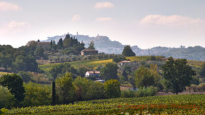 Montepulciano village and landscape in Tuscany