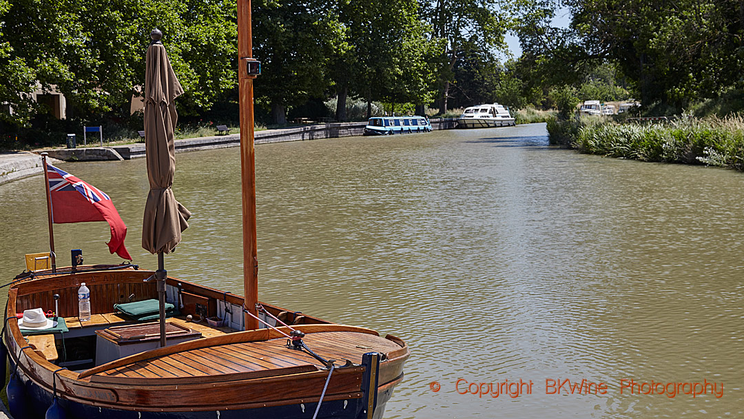 Boats on the Canal du Midi in Languedoc