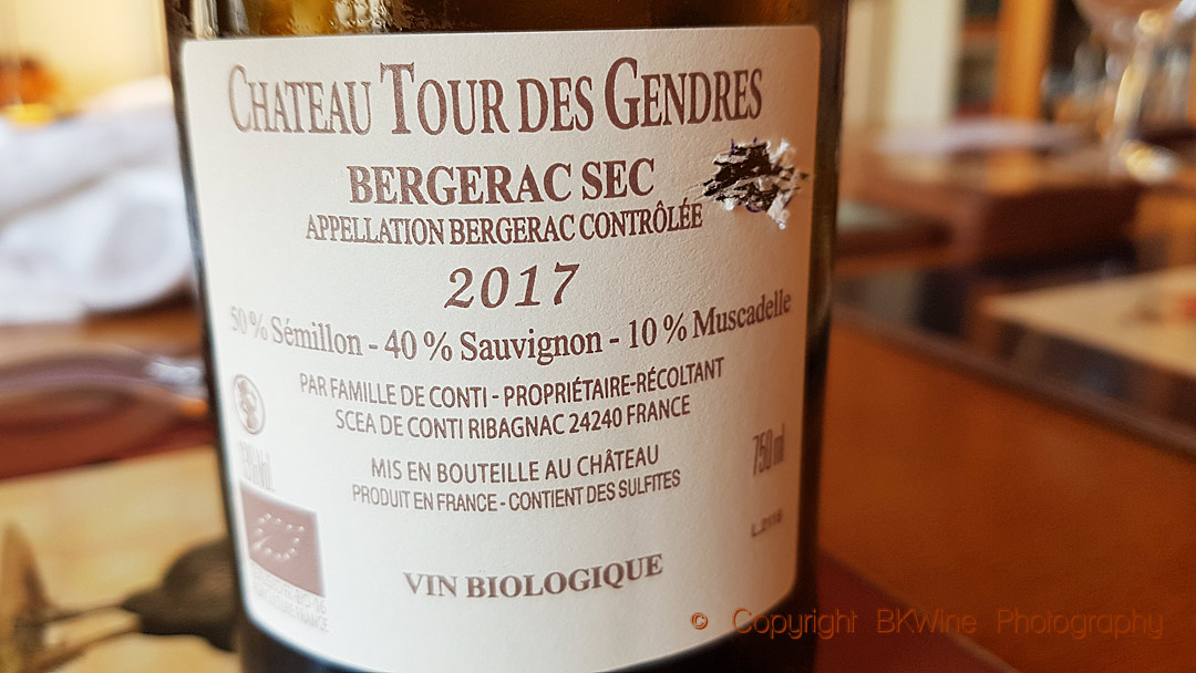 Cuvée des Conti, Bergerac Sec 2017, Château Tour des Gendres, Bergerac