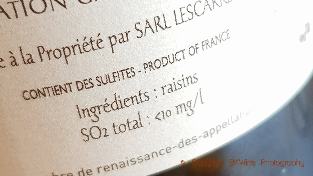 Causse Marines ”Peyrouzelles”, Gaillac, Sud-Ouest, list of ingredients