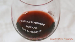 Glass of Chateau Potensac, Medoc, Bordeaux, Cru Bourgeois