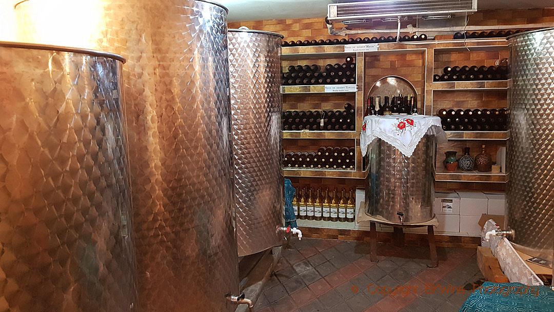 The Sava Winery wine cellar