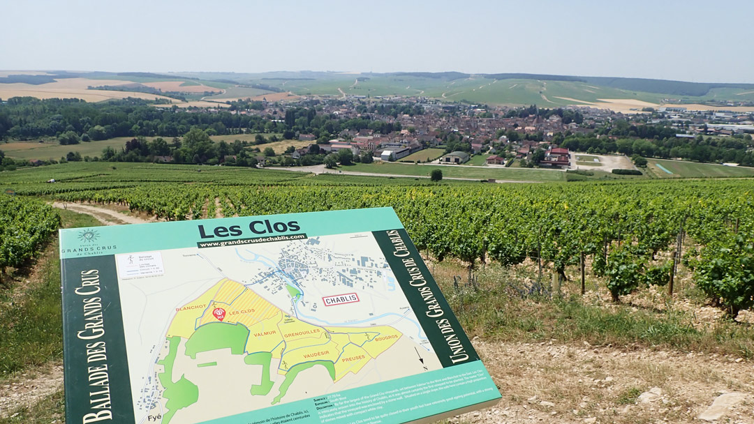 Chablis grand cru les Clos and the village