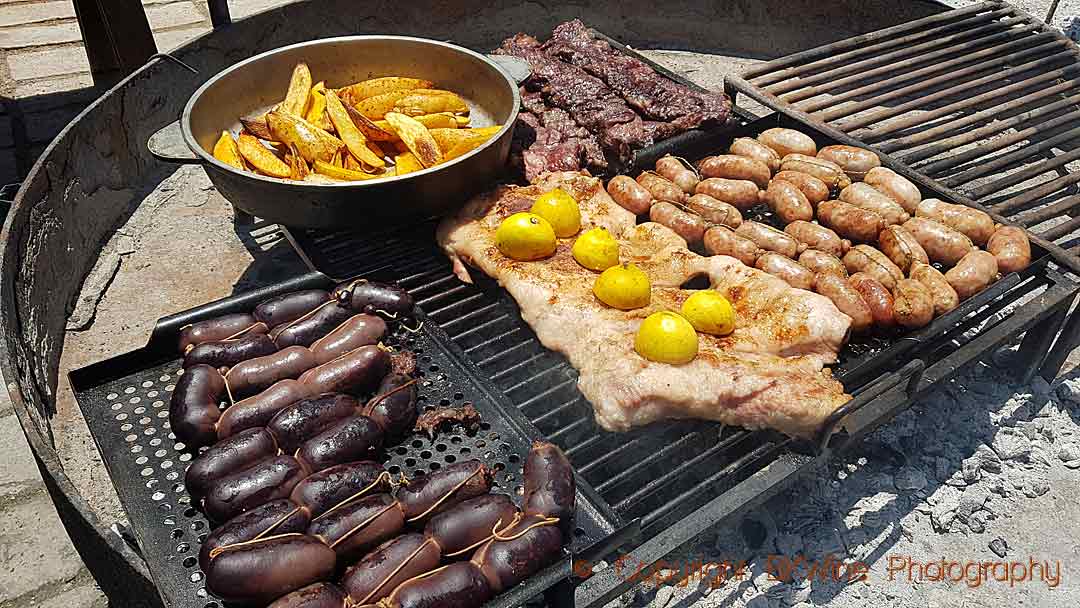 Preparing an asado in Mendoza, Argentina