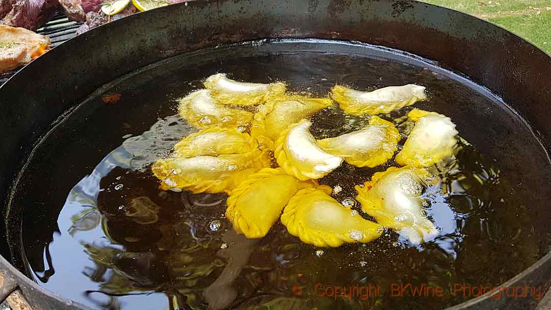 Making empanadas to start an asado at Bodegas Weinert, Mendoza, Argentina