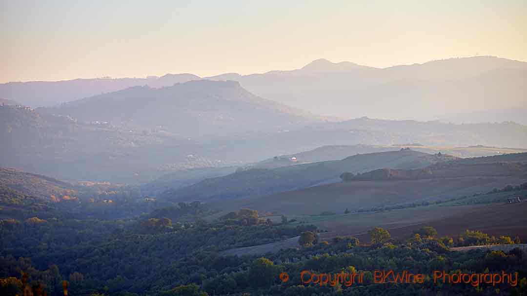 The landscape around Montalcino, Tuscany