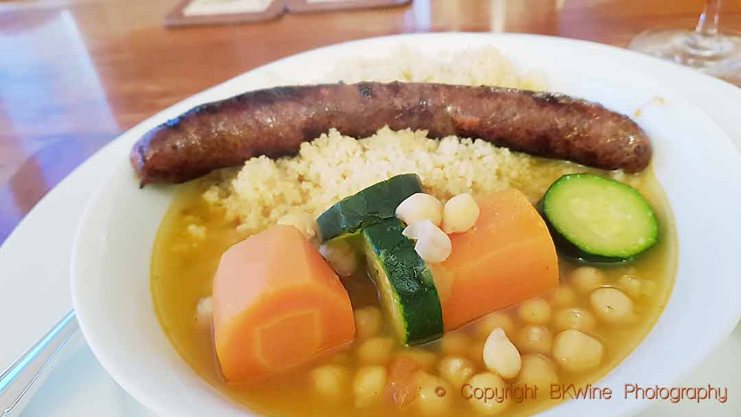 couscous merguez, a little just seasoned with harissa