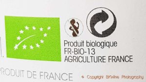 The EU leaf and the organic certifying organisation code FR-BIO-13 Agriculture France
