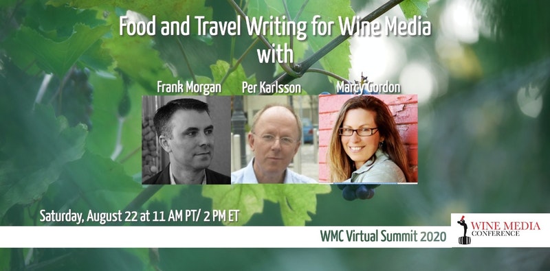 The Food and Travel Writing for Wine Media session at the Wine Media Conference 2020