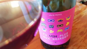 Tu vin plus aux soirées, vin de france, Fabien Jouves, a natural wine word-play label