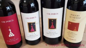 Col d’Orcia Rossi di Montalcino, Brunello di Montalcino, Poggio al Vento Riserva