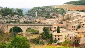 The ancient village of Minerve in Languedoc, giving its name to the Minervois