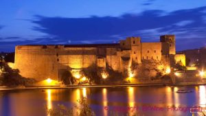 The Chateau de Collioure in Roussillon, the fortress in the harbour