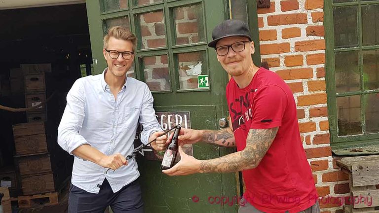 Magnus Elmgren Servin, owner, and Jonas, the brewer at Hönsinge Hantwerksbryggeri