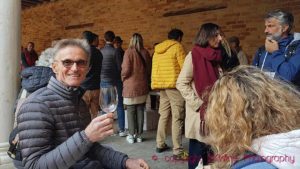 Angiolino Maule, founder of VinNatur, at his natural wine fair in Venice, Veneto