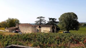 Chateau Franc Mayne and its vineyards in Saint Emilion