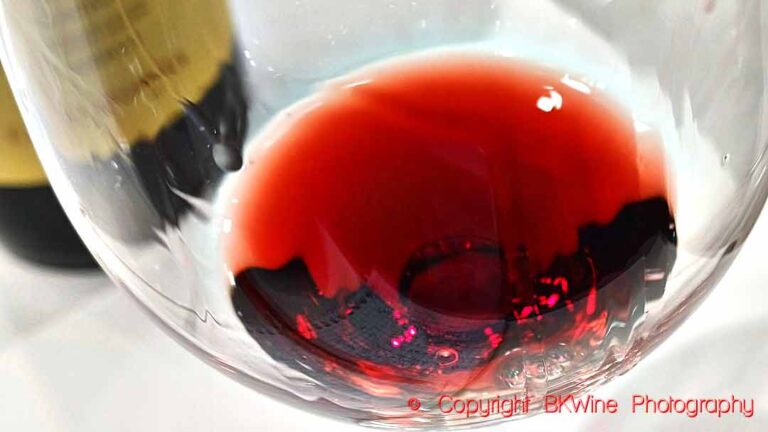 Sangiovese, bright light red colour (from Col d'Orcia Brunello di Montalcino, Tuscany)