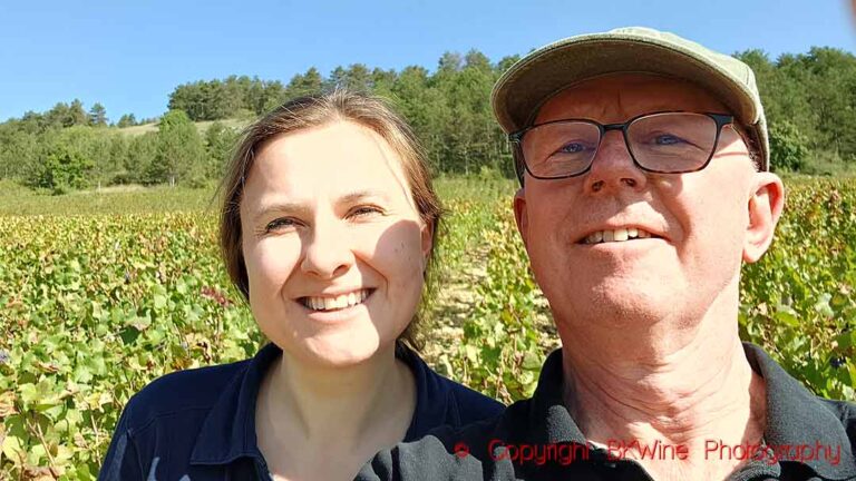 Hanna Schaps, winemaker at Maison Schaps in Côte de Beaune and Per Karlsson, BKWine