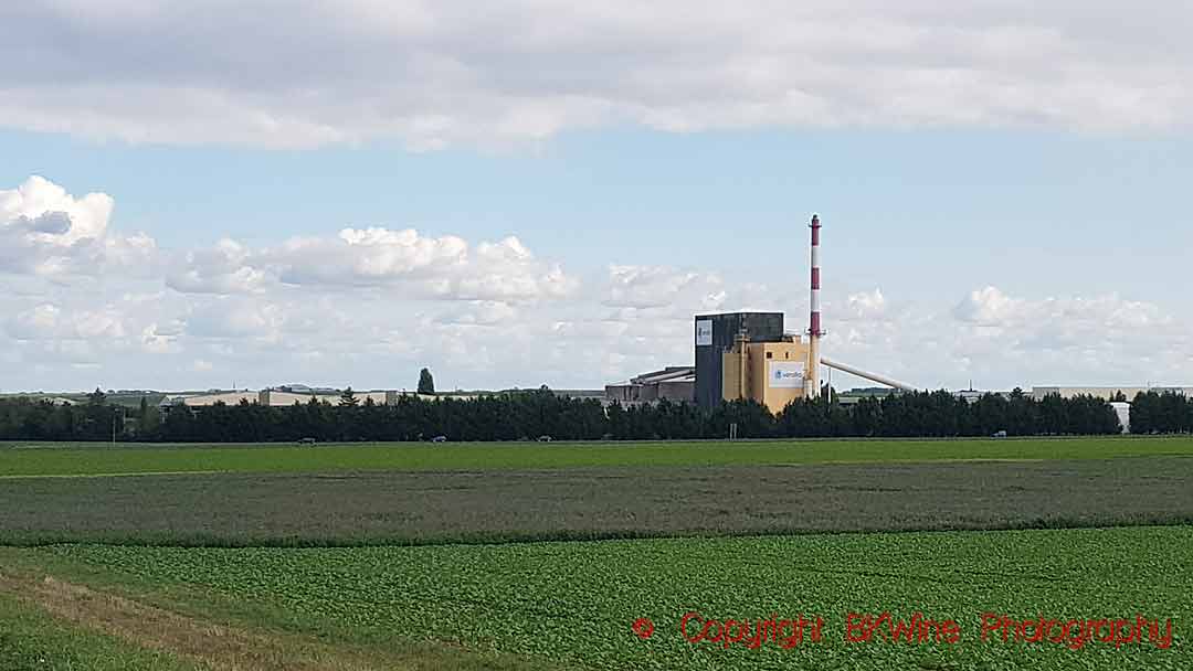 The Verallia bottle factory outside Oiry in Champagne