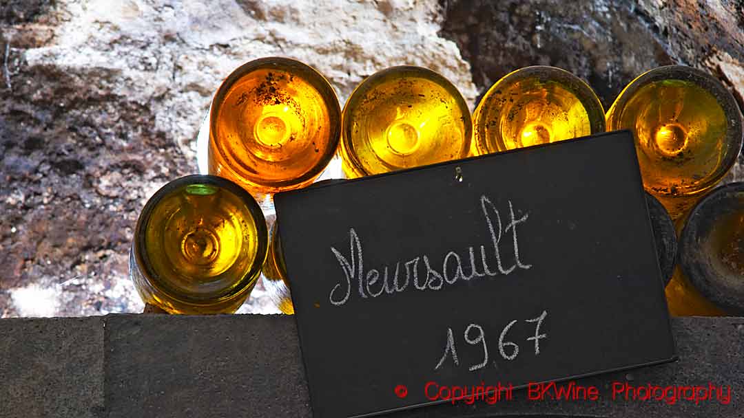 Meursault blanc 1967, Bourgogne, in a cellar in Beaune