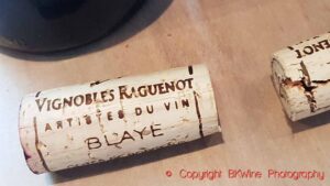 A cork stamped with Blaye
