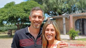 Nicolas Goldberg and his wife at their Finca la Igriega in Altamira, Uco Valley, Mendoza, Argentina